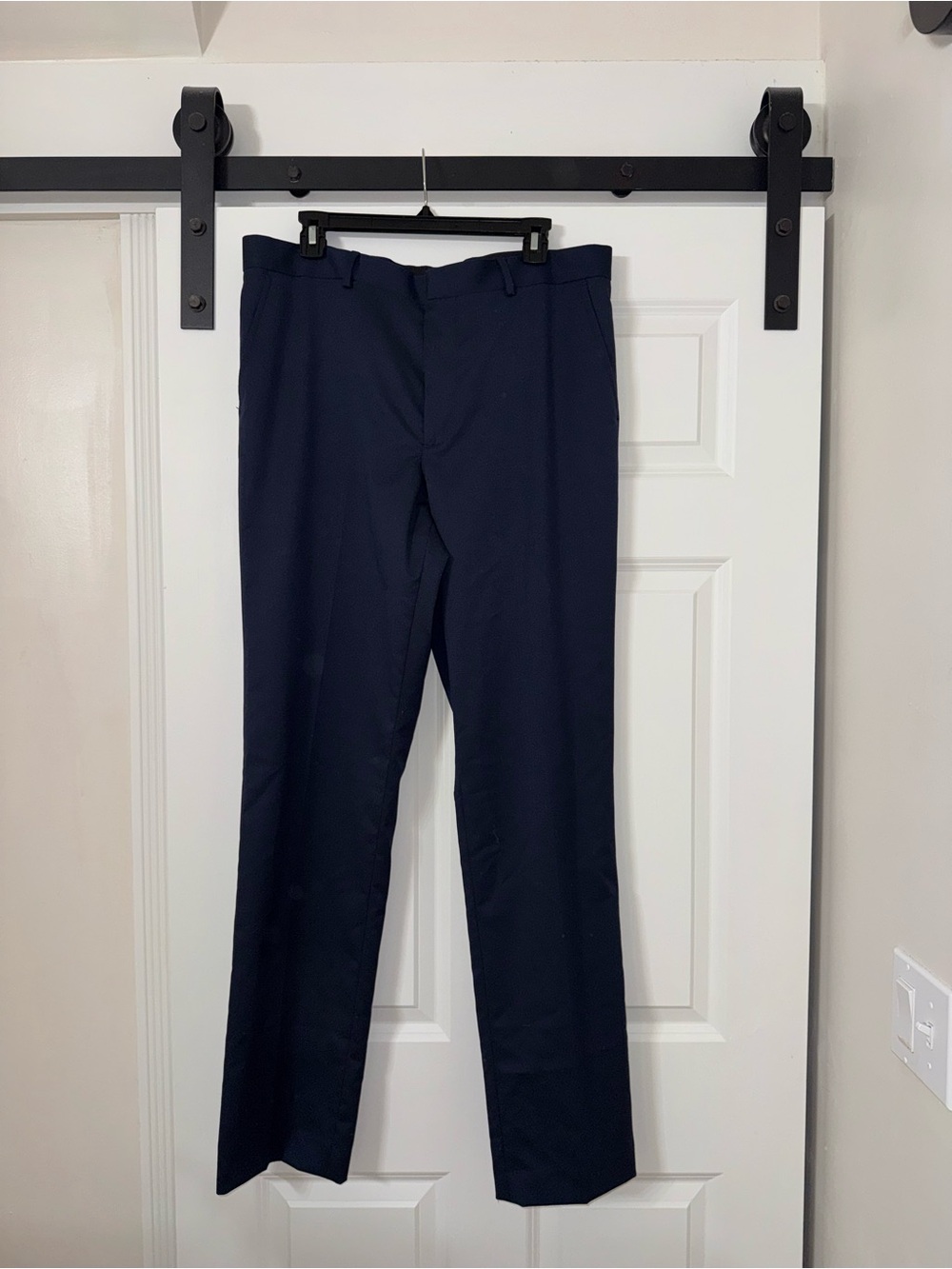 Men's Classic Navy Dress Pants - Tailored Formal Trousers